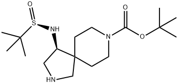 tert-butyl (4S)-4-[[(R)-tert-butylsulfinyl]amino]-2,8-diazaspiro[4.5]decane-8-carboxylate