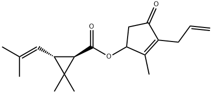 CYCLOPROPANECARBOXYLIC ACID, 2,2-DIMETHYL-3-(2-METHYL-1-PROPENYL)-2-METHYL-4-OXO-3-(2-PROPENYL)2-CYCLOPENTEN-1-YL ESTER, (1R)