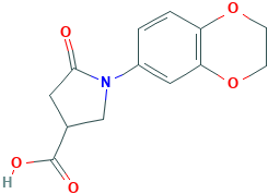 3-Pyrrolidinecarboxylic acid, 1-(2,3-dihydro-1,4-benzodioxin-6-yl)-5-oxo-