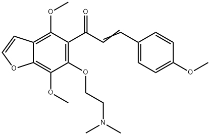 2-Propen-1-one, 1-[6-[2-(dimethylamino)ethoxy]-4,7-dimethoxy-5-benzofuranyl]-3-(4-methoxyphenyl)-