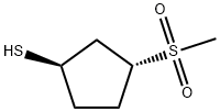 rac-(1R,3R)-3-methanesulfonylcyclopentane-1-thiol, trans