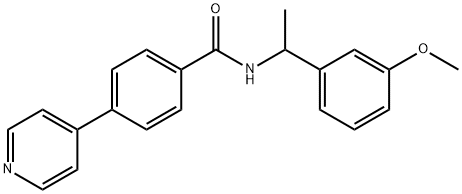 N-[1-(3-methoxyphenyl)ethyl]-4-(pyridin-4-yl)benzamide