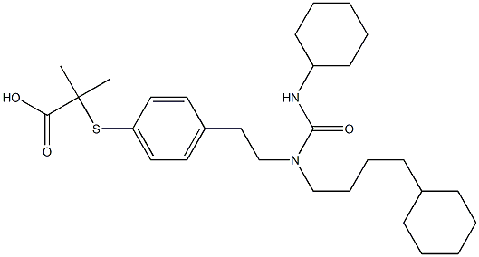 2-((4-(2-(((Cyclohexylamino)carbonyl)-(4-cyclohexylbutyl)amino)ethyl)phenyl)thio)-2-methylpropanoicacid