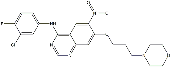 4-Quinazolinamine, N-(3-chloro-4-fluorophenyl)-7-[3-(4-morpholinyl)propoxy]-6-nitro-