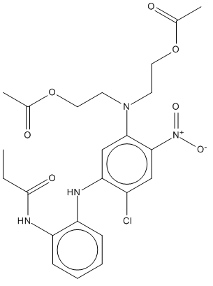 N-[5-[bis[2-(acetyloxy)ethyl] amino]-2-[(2-chloro-4-nitrophenyl)azo]phenyl]-Propanamide