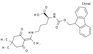 Nα-Fmoc-Nδ-[1-(4,4-dimethyl-2,6-dioxocyclohexylidene)ethyl-L-ornithine,  Nα-Fmoc-Nδ-Dde-L-ornithine