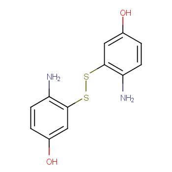 4-amino-3-[(2-amino-5-hydroxyphenyl)disulfanyl]phenol