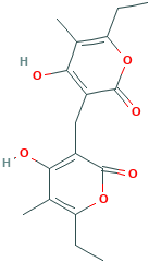 3,3'-Methylenebis(6-ethyl-4-hydroxy-5-methyl-2H-pyran-2-one)
