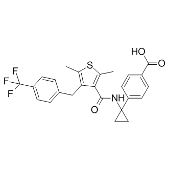 Benzoic acid, 4-[1-[[[2,5-dimethyl-4-[[4-(trifluoromethyl)phenyl]methyl]-3-thienyl]carbonyl]amino]cyclopropyl]-