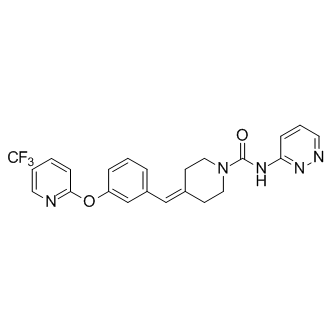 N-pyridazin-3-yl-4-[[3-[5-(trifluoromethyl)pyridin-2-yl]oxyphenyl]methylidene]piperidine-1-carboxamide