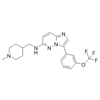 SGI-1776 free baseN-[(1-Methyl-4-piperidinyl)methyl]-3-[3-(trifluoromethoxy)phenyl]-imidazo[1,2-b]pyridazin-6-amine