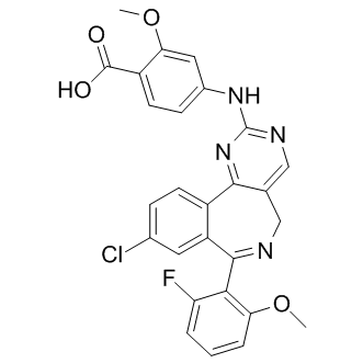 4-{[9-Chloro-7-(2-fluoro-6-methoxyphenyl)-5H-pyrimido[5,4-d][2]benzazepin-2-yl]amino}-2-methoxybenzoic acid