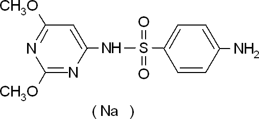 sodium n-(2,6-dimethoxy-4-pyrimidinyl)sulphanilamidate