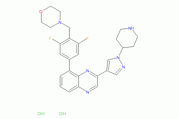 8-[3,5-Difluoro-4-(4-morpholinylmethyl)phenyl]-2-[1-(4-piperidinyl)-1H-pyrazol-4-yl]quinoxaline