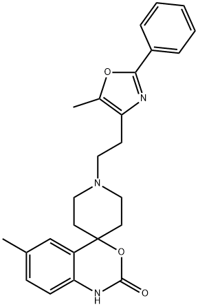 6-甲基-1,1'-[2-(5-甲基-2-苯基-4-恶唑基)乙基]-螺[4H-3-1,1-苯并恶嗪-4,4'-哌啶]-2(1H)-酮