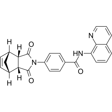 REL-4-[(3AR,4S,7R,7AS)-1,3,3A,4,7,7A-六氢-1,3-二氧代-4,7-甲桥-2H-异吲哚-2-基]-N-8-喹啉基苯甲酰胺