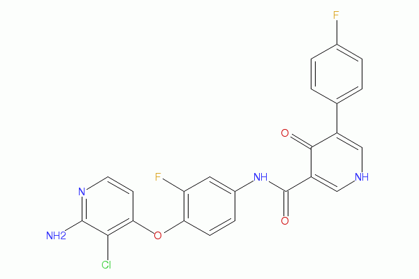 N-[4-[(2-氨基-3-氯-4-吡啶)氧基]-3-氟苯基]-5-(4-氟苯基)-1,4-二氢-4-氧代-3-吡啶羧酰胺