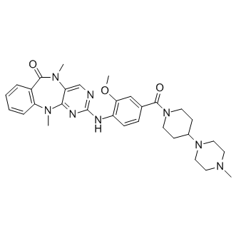 5,11-Dihydro-2-[[2-methoxy-4-[[4-(4-methyl-1-piperazinyl)-1-piperidinyl]carbonyl]phenyl]amino]-5,11-dimethyl-6H-pyrimido[4,5-b][1,4]benzodiazepin-6-one