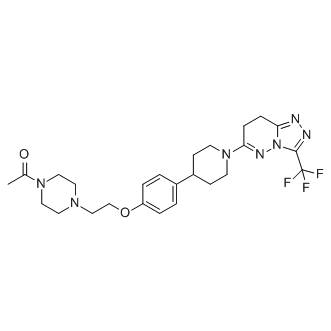 1-[4-[2-[4-[1-[7,8-Dihydro-3-(trifluoromethyl)-1,2,4-triazolo[4,3-b]pyridazin-6-yl]-4-piperidinyl]phenoxy]ethyl]-1-piperazinyl]-ethanone