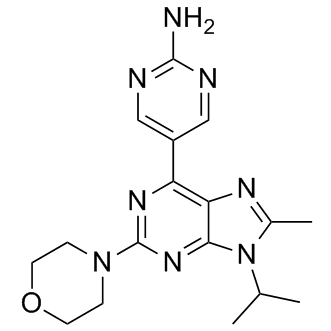 5-[8-Methyl-9-(1-methylethyl)-2-(4-morpholinyl)-9H-purin-6-yl]-2-pyrimidinamine                                       VS-5584