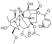 (3alpha,6alpha,14alpha,15alpha,16beta)-8-(acetyloxy)-20-ethyl-3,13,15-trihydroxy-1,6,16-trimethoxy-4-(methoxymethyl)aconitan-14-yl benzoate