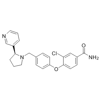 Benzamide, 3-chloro-4-[4-[[(2S)-2-(3-pyridinyl)-1-pyrrolidinyl]methyl]phenoxy]-