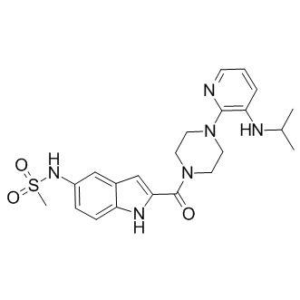 1-[3-[(1-甲基乙基)氨基]-2-吡啶基]-4-[[5-[(甲磺酰基)氨基]-1H-吲哚-2-基]羰基]哌嗪