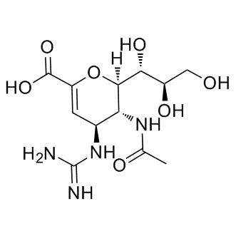 D-glycero-D-galacto-Non-2-enonic acid, 5-(acetylamino)-4-[(aminoiminomethyl)amino]-2,6-anhydro-3,4,5-trideoxy- (9CI)