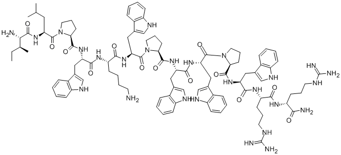 L-ArgininaMide,L-isoleucyl-L-leucyl-L-prolyl-L-tryptophyl-L-lysyl-L-tryptophyl-L-prolyl-L-tryptophyl-L-tryptophyl-L-prolyl-L-tryptophyl-L-arginyl-
