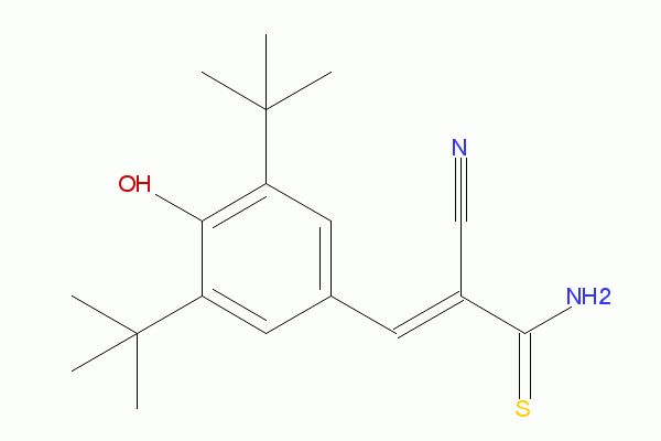 (E)-2-氰基-3-(3,5-二叔丁基-4-羟基苯基)丙-2-烯硫酰胺