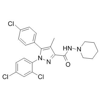 1H-Pyrazole-3-carboxamide, 5-(4-chlorophenyl)-1-(2,4-dichlorophenyl)-4-methyl-N-1-piperidinyl-