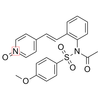 (E)-4-(2-(N-((4-methoxyphenyl)sulfonyl)acetamido)styryl)pyridine 1-oxide