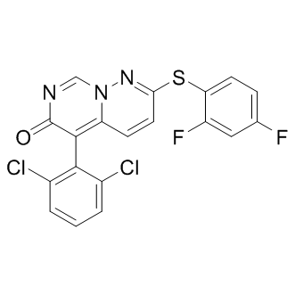 6H-PYRIMIDO[1,6-B]PYRIDAZIN-6-ONE, 5-(2,6-DICHLOROPHENYL)-2-[(2,4-DIFLUOROPHENYL)THIO]- (9CI)