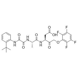 (3S)-3-[(N-{[(2-tert-butylphenyl)amino](oxo)acetyl}-L-alanyl)amino]-4-oxo-5-(2,3,5,6-tetrafluorophenoxy)pentanoic acid