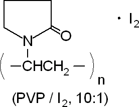 聚乙烯吡咯烷酮与碘的混合物