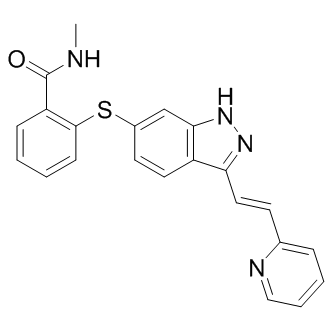 N-methyl-2-({3-[(E)-2-pyridin-2-ylethenyl]-1H-indazol-6-yl}sulfanyl)benzamide