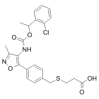 3-(4-(4-((1-(2-chlorophenyl)ethoxy)carbonyl)-3-methylisoxazol-5-yl)benzylthio)propanoic acid
