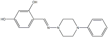 4-[[(4-苯基-1-哌嗪基)亚氨基]甲基]-1,3-苯二酚