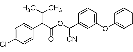 Cyano-(3-phenoxyphenyl)methyl 4-chloro-alpha-(1-methylethyl)benzene acetate