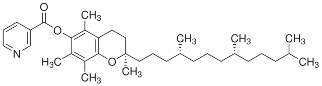 3,4-dihydro-2,5,7,8-tetramethyl-2-(4,8,12-trimethyltridecyl)-2H-1- benzopyran-6-yl ester, [2R-[2R*(3-Pyridinecarboxylic acid