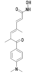 4,6-DIMETHYL-7-[P-DIMETHYLAMINOPHENYL]-7-OXOHEPTA-2,4-DIENOHYDROXAMIC ACID