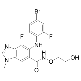MEK162 5-[(4-溴-2-氟苯基)氨基]-4-氟-N-(2-羟基乙氧基)-1-甲基-1H-苯并咪唑-6-甲酰胺