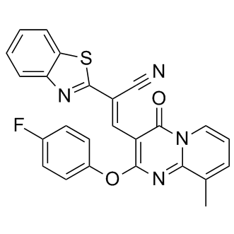 (E)-2-(Benzo[d]thiazol-2-yl)-3-(2-(4-fluorophenoxy)-9-methyl-4-oxo-4H-pyrido[1,2-a]pyrimidin-3-yl)acrylonitrile