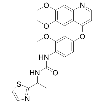 1-(4-((6,7-Dimethoxyquinolin-4-yl)oxy)-2-methoxyphenyl)-3-(1-(thiazol-2-yl)ethyl)urea