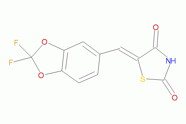 5-[(2,2-二氟-1,3-苯并二恶茂-5-基)亚甲基]噻唑烷-2,4-二酮