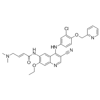 (E)-N-[4-[3-Chloro-4-[(2-pyridinyl)methoxy]anilino]-3-cyano-7-ethoxy-6-quinolinyl]-4-(dimethylamino)-2-butenamide