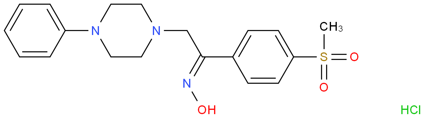 (NE)-N-[1-(4-methylsulfonylphenyl)-2-(4-phenylpiperazin-1-yl)ethylidene]hydroxylamine,hydrochloride