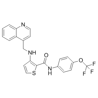 3-[(4-Quinolinylmethyl)amino]-N-[4-(trifluoromethoxy)phenyl]-2-thiophenecarboxamide                             OSI930