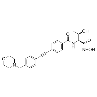 N-[(2S,3R)-3-hydroxy-1-(hydroxyamino)-1-oxobutan-2-yl]-4-[2-[4-(morpholin-4-ylmethyl)phenyl]ethynyl]benzamide