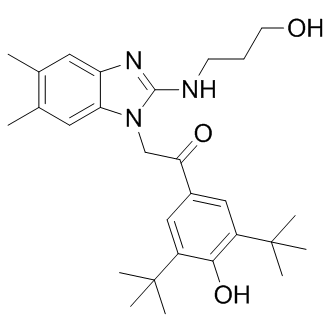 1-(3,5-di-tert-butyl-4-hydroxyphenyl)-2-(2-(3-hydroxypropylaMino)-5,6-diMethyl-1H-benzo[d]iMidazol-1-yl)ethanone